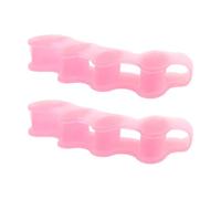 Toe Separator, Bunion Corrector, 2Pcs Soft Silicone Ergonomic Foot Alignment Tool for Men Women, Reusable Relief for Overlapping Toes & Hallux Valgus Pink