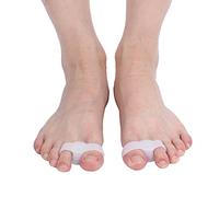 Toe Separator, Silicone Soft Gel Toe Separators for Hallux Valgus Therapy, Two Toes Separators for Preventing Pain and Relax Feet, Two Toes, Bunion Corrector for Bunion and Overlap Toe (White)