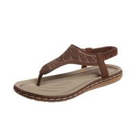 Toe Separator Women's Elegant Sandals Women's Flat Sandals Beach Large Size Sandals & Slides Bohemian Sports Sandals Straps Beach Shoes Comfortable Slippers Leisure Back Open Sports Sandals, brown, 5