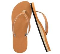 Toe Separator Women's Flat Flip Flops Summer Slippers Non-Slip Bath Slippers Lightweight House Slippers Shower Bathing Shoes Comfortable Slippers for Indoor Outdoor Beach, brown, 7 UK