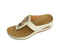 Toe Separator Women's Glitter Wedge Heel, Flip Flops Women's Elegant Leather with Wedge Heel Toe Sandals Beach Sandals Toe Separator Shiny Faux Leather Flip Flops Sauna Shoes Bathing Slippers Slides