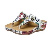 Toe Separator Women's Summer with Wedge Heel Orthopaedic Slides Mules with Soft Footbed Soft Soles Non-Slip Slippers Platform Bohemian Leisure Slippers Beach Holiday Sandals, Hell Ashy, 5 UK