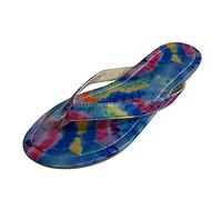 Toe Separator Women's with Footbed, Slippers Women's Orthopaedic Slippers Foot Bed Slippers Breathable Bath Slippers Comfortable Beach Sandals Chic Flat Sandals Elegant Slides, blue, 8.5 UK