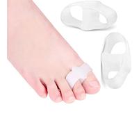 Toe Separators, 2 Pair Gel Toe Spacers to Correct Bunions, Toe Stretcher for Hallux, Hammer Toes, Claw Toes, Overlapping Toes, Blister, Corn