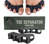 Toe Separators, Black, One Size, 1 Pair Soft Gel Toe Spacers | Silicone Toe Spreaders, For Yoga, Stretching, Relaxation & Everyday Comfort