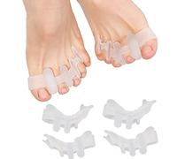 Toe Separators Gel, Extra Wide Toe Spreaders for Claw Bent Toes, Overlapping Hammer Toes, Bunion Corrector Toe Straightener for Yogis, Ballet and Running (2 Pair)