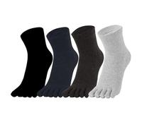 Toe Socks Cotton 99% Size 39-43/77% Size 44-46 Men's Five Finger Socks Midi Everyday Business Essentials M908 (UK, Numeric, 10, 11.5, Regular, Regular, Black, anthracite, dark navy, light grey)