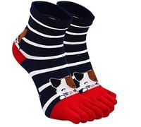 Toe Socks for Women Five Finger Socks Cotton Ankle Sock with Toes Novelty Sports Socks 1 Pair