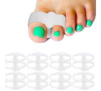 Toe Spacers Bunion Corrector for Women and Men, 16 Pieces Double Loop Gel Splint Separator for Correct Alignment of Overlapping Toes