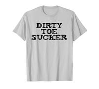 Toe Sucking Fetish Tee Shirt You Dirty Toe Sucker T-Shirt, Men, Silver Grey, X-Large