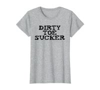 Toe Sucking Fetish Tee Shirt You Dirty Toe Sucker T-Shirt, Women, Heather Grey, Large