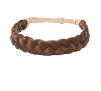 TOECWEGR Braided Hair Band Synthetic Hair 3 Strands Braids Hair Braid Natural Classic Chunky Elastic Stretchy for Women and Girls (Multicolor 122T)