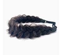 TOECWEGR Synthetic Hair Braided Headband Classic Chunky Wide Plaited Wedding Fluffy Braids Wig Women Girl Beauty Accessory (4Ahg612) …