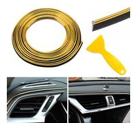 TOEECY Car Interior Moulding Trim 10m Universal Car Interior Accessories Automobile Moulding Line Decorative Accessories DIY Car Styling Interior With Installing Tool Gold