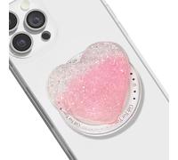 TOEECY Mobile Phone Holder, Magnetic Handle, Heart, Airbag, Mobile Phone Holder, Extendable, Removable, Universal for Smartphones (Colour Gradient Pink)
