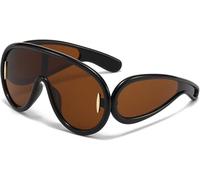 TOEECY Women Sunglasses UV 400 Toad Glasses Retro Polarized Sunglasses Classic Shiny Frame Ladies Sun Glasses Eyewear Vintage 90s Trendy(Style G)