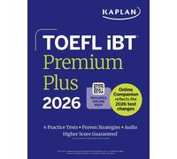 TOEFL IBT PREMIUM PLUS 2026 by KAPLAN TEST PREP Paperback Self Help Business