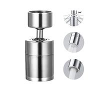 TOEGA 360 Degree Swivel Sink Faucet Aerator,2-FlowBig Angle Water Saving Dual Function,with Gasket Faucet Replacement Part - 55/64 Inch-27UNS Female Thread, 15/16 Inch-27UNS Male Thread Adapters (1)