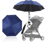 Toega Baby Stroller Parasol,360° Adjustable Mount, Waterproof,Umbrella for Stroller Sunshade for All Kinds of Strollers (Blue)