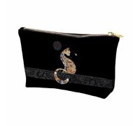 Toeletry bag trapeze cat sitting Kiub Bug Art Jewels PM Noir 13x22x4 cm