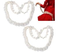 Toeloioh 2Pcs Wrist Bustle for Wedding Dress Train- No-Pin,Quick Release Hands-Free Loop,Wedding Dress Bustle Accessories, White, Universal Size