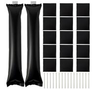 Toeloioh Boot Shaper Inserts, Inflatable Travel Boot Trees Stands,Multiple Size Options to Hold Upright,Portable Form Holders, 16pairs-black-21in, One Size