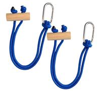 Toeloioh Horse Bucket Strap for Horse Owners, Multi-Purpose Adjustable Barn Bucket Strap, Classic Blue with Wooden Snap, Single/Double Pack, Perfect for Stall Hanging & Organizing