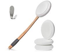 Toem Lotion Applicator For Back | Easy Reach | Lotion | Cream | Sunscreen | Self Tanner | For All Skin Types | Includes 1 Applicator Handle, 4 Pads & 1 Hook (4 Pads)