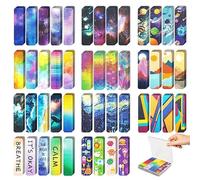 TOEMUR 48 Pieces Unique Calm Strips for Anxiety Sensory Stickers - 2 Textured Surface Patterns - Office & Classroom Desk - Relieve Adult & Teen Stress