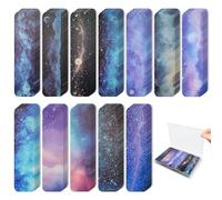 TOEMUR 72 Pieces Calm Strips Anxiety Sensory Stickers with Storage Box 2 Textured Surface Adhesives Fidget Strips for Office & Classroom Desk Relieve Adult & Teen Stress (Galaxy)