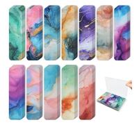 TOEMUR 72 Pieces Calm Strips Anxiety Sensory Stickers with Storage Box 2 Textured Surface Adhesives Fidget Strips for Office & Classroom Desk Relieve Adult & Teen Stress (Marble Style)