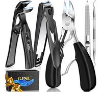 Toenail Clippers for Seniors Thick Toenails, Christmas Gifts for Men Dad Stocking Fillers，Upgrade Angled Head Large Toe Nail Clippers for Men, Heavy Duty Sharp Ingrown Toenail Clippers Long Handle