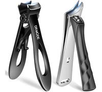 Toenail Clippers for Thick Toenails for Seniors, DRMODE Upgrade Slanted Curved Nail Clippers for Men Thick Ingrown Nails with Wide Opening, Heavy Duty Fingernail Toenail Clipper Cutter Trimmer