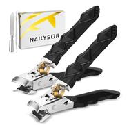 Toenail Clippers for Thick Toenails for Seniors, Nail Clippers for Men Wide Jaw Opening, Slanted Toe Nail Clippers Long Handled Heavy Duty Ultra Sharp for Men Women