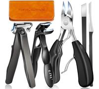 Toenail Clippers for Thick Toenails, Gifts for Men Sharp Angled Head & 360° Rotating Nail Clippers, 37mm Wide Jaw Opening Toenail Clippers