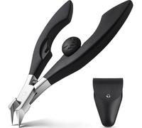 Toenail Clippers for Thick Toenails, Podiatrist Toenail Clippers for Ingrown and Thick Nails - Stainless Steel and Sharp Pointed Tip Ingrown Nail Clipper - Wide Jaw Toe Nail Cutter Podiatry Tool