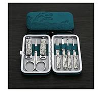 Toenail Clippers Manicure Pedicure Tools Stainless Steel Blue Dolphin Nail Clippers Grooming Kit Nail Clipper Set (Color : B) (Brass)