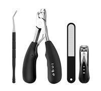 Inge Toenail Clippers | Professional Nail Clippers | Nail Nippers | Toe Nail Clipper for Thick Nails | Nail File Included | 4 Piece Set Boxed