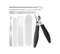 Toenail Clippers Set - 6 Pieces Splash Resistant Ingrown Toenail Clippers Grooming Kit Stainless Steel Grooming Kit for Seniors Men Women and Parents | Excellent Cade