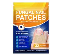 Toenail Fungus Treatment Extra Strength - 32 Pcs Fungal Nail Patches, Strengthens Brittle Nails, 8-Hrs Overnight Nail Repair, Safe for Sensitive Skin, Easy to Apply