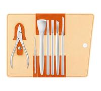 Toenail Removal Kit, 7-Piece Set, Stainless Steel Tools For Ingrown Nails With Scraper, Curette, And Pu Leather Pouch