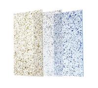 TOEPODO Glitter Acrylic Sheet Irregular Glitter 1/8 Thickness Sparkle Plastic Acrylic Panels for Laser Cutting Engraving Craft DIY Decor Ornaments (3, Blue+Gold+Sliver, 8x12 Inch)