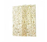 TOEPODO Glitter Acrylic Sheet Irregular Glitter 1/8 Thickness Sparkle Plastic Acrylic Panels for Laser Cutting Engraving Craft DIY Decor Ornaments (3, Gold, 8x12 Inch)