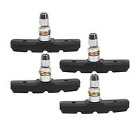 Toeponeer 2Pair Mountain Bike V Brake Pad Road Fixed Gear Rubber Brake Lining Silent Black