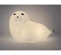 Toerag Seal Night Light, White/Multi Colours - Rechargeable Up to 15 Hours Battery Life, Soft BPA Free Silicone, Ideal for Childrens Room