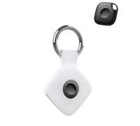 toergy 1 Pack Protective Case for Tile by Life360 Mate 2024 Anti-Loss Tracker with Silicone Keychain - Durable & Stylish Cover, Waterproof, Anti-Fall - White