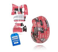 toergy 1 Set Mouse Anti-slip Grip Tape Fit for Logitech Lift Vertical, Sweat Resistant,Self-Adhesive Design,Elastics Refined Side Stickers,Professional Mice Upgrade Kit,Red Printed Pattern