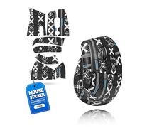 toergy 1 Set Mouse Anti-slip Grip Tape Fit for Logitech Lift Vertical, Sweat Resistant,Self-Adhesive Design,Elastics Refined Side Stickers,Professional Mice Upgrade Kit,Black Printed Pattern