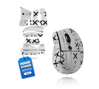 toergy 1 Set Mouse Anti-slip Grip Tape Fit for Logitech Lift Vertical, Sweat Resistant,Self-Adhesive Design,Elastics Refined Side Stickers,Professional Mice Upgrade Kit,White Printed Pattern
