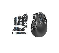 toergy 1 Set Mouse Anti-slip Grip Tape Fit for Logitech MX Vertical, Sweat Resistant,Self-Adhesive Design,Elastics Refined Side Stickers,Professional Mice Upgrade Kit,Black Printed Pattern
